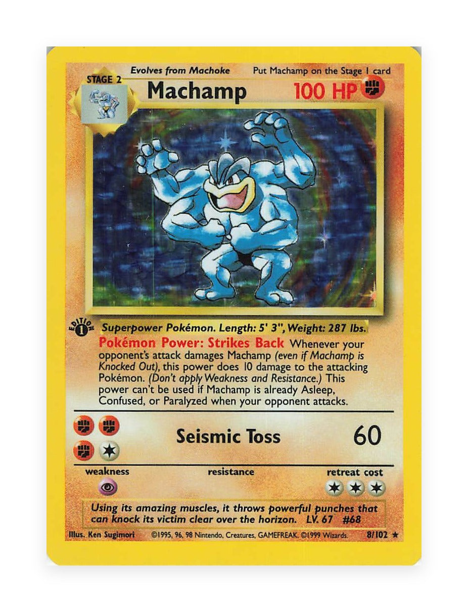 Machamp Base Set 1st Edition #8/102