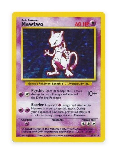 Mewtwo Base Set #10/102