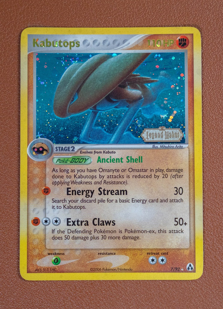 Kabutops EX Legend Maker #7/92 - front